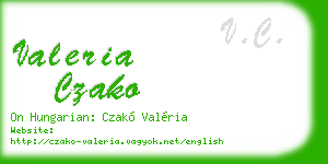 valeria czako business card
